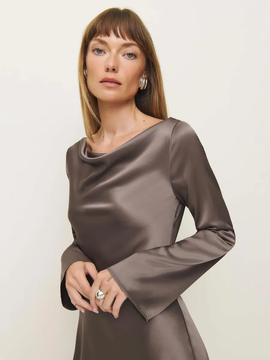 Pike Satin Dress - Image 5