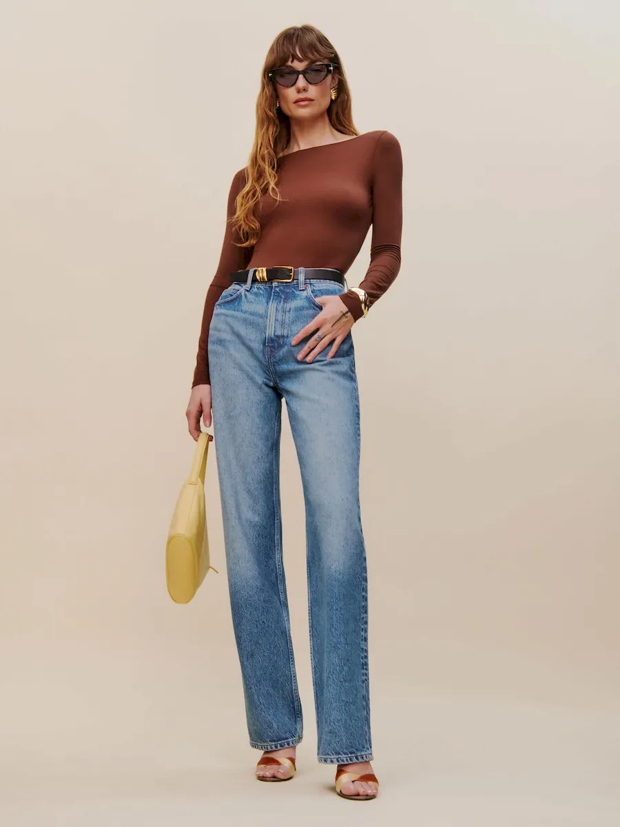 Cary High Rise Slouchy Straight Leg Jeans