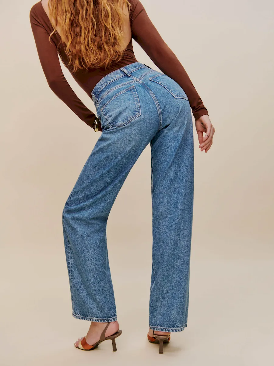Cary High Rise Slouchy Straight Leg Jeans - Image 3
