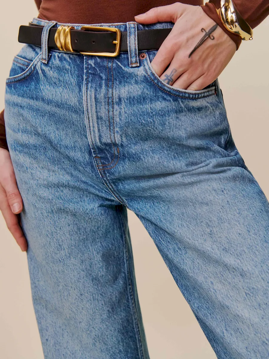 Cary High Rise Slouchy Straight Leg Jeans - Image 4