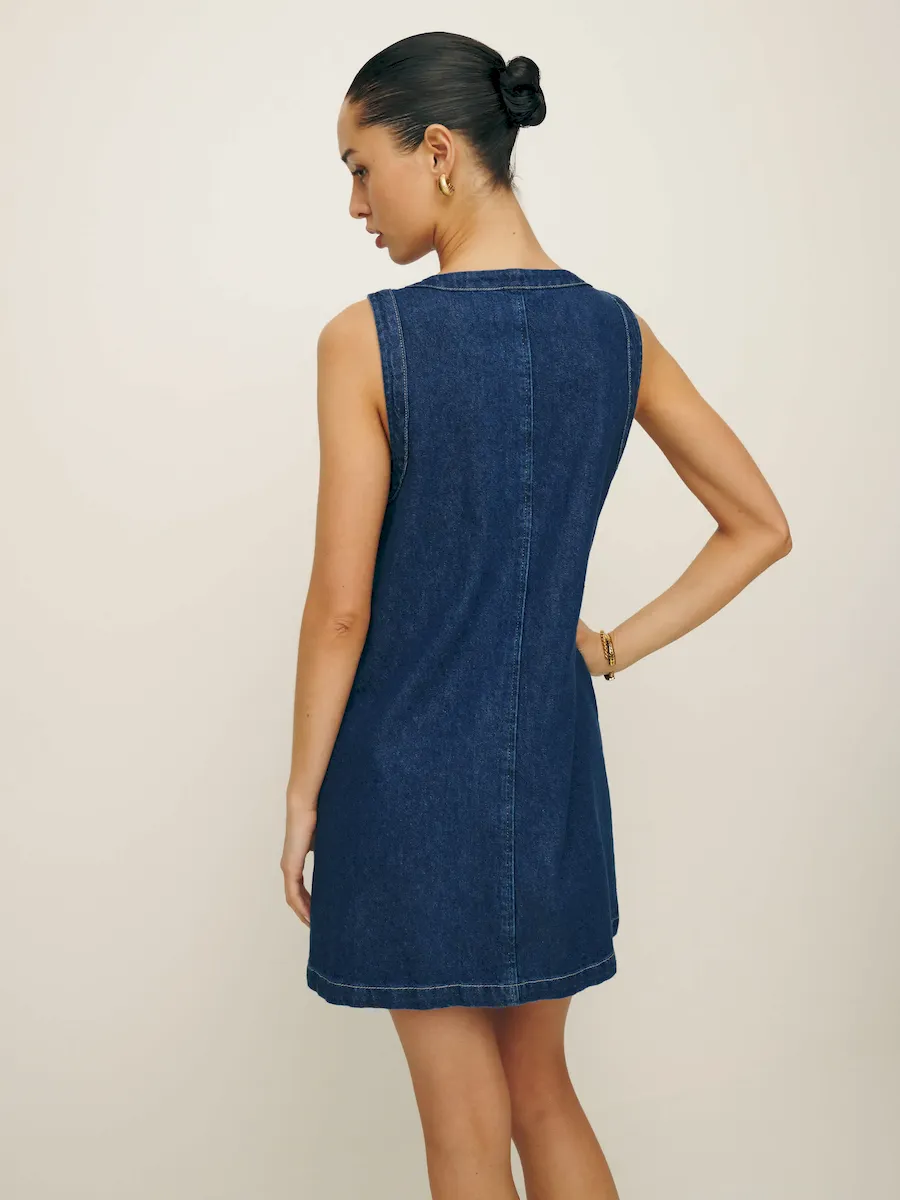 Tropez Denim Mini Dress - Image 3