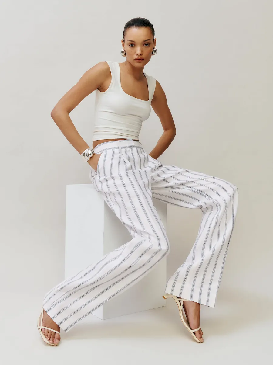 Alex Linen Mid Rise Pant