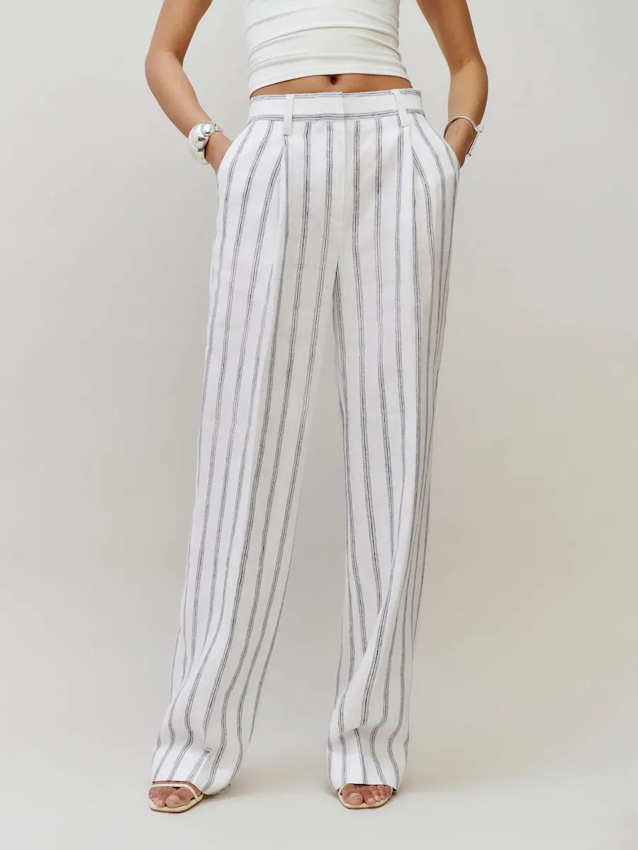 Alex Linen Mid Rise Pant - Image 2