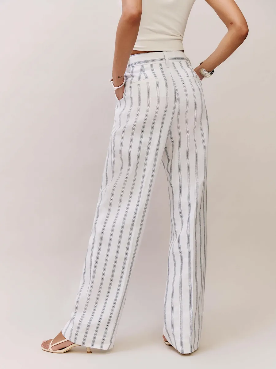 Alex Linen Mid Rise Pant - Image 3