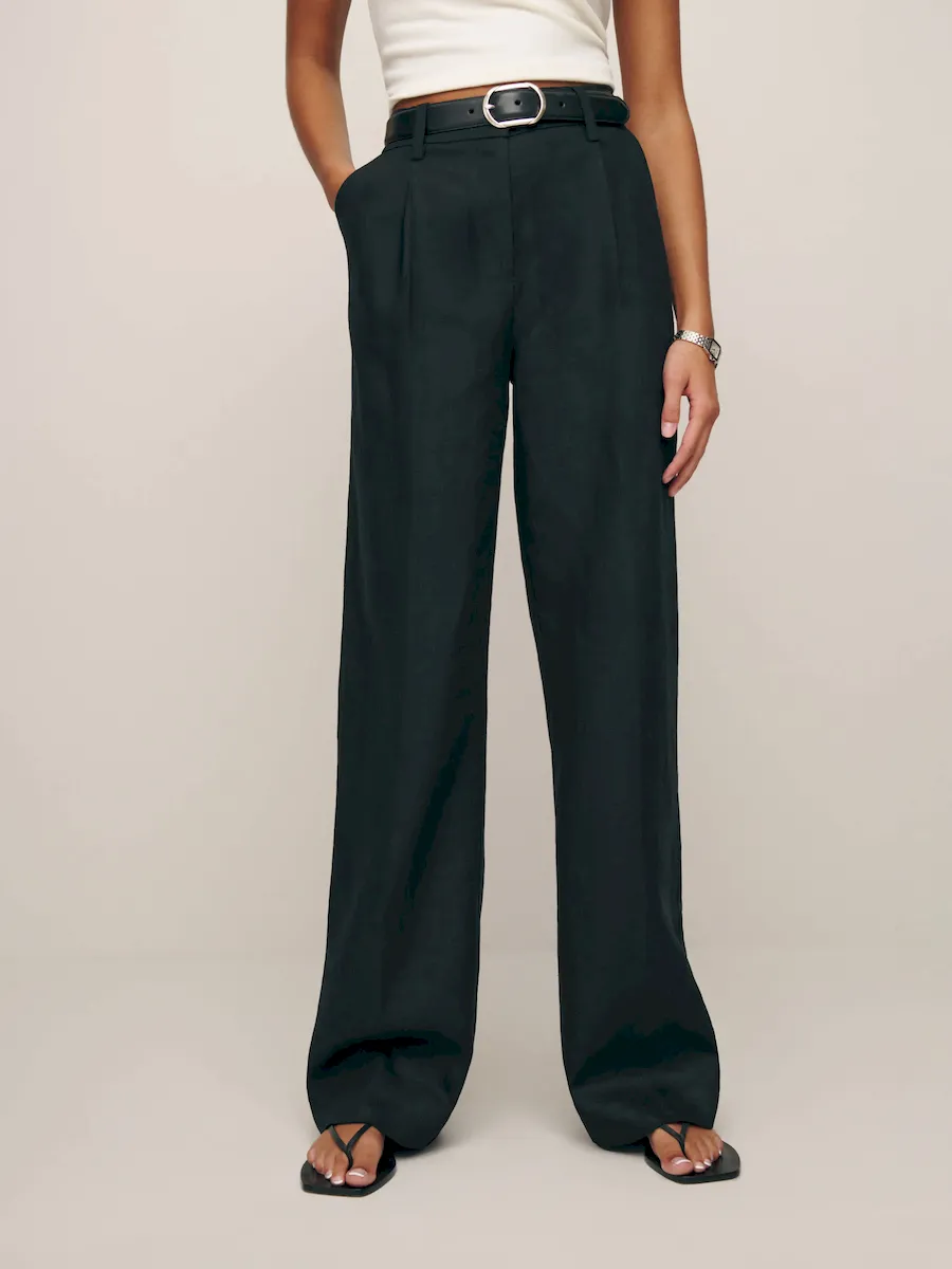 Alex Linen Mid Rise Pant - Image 4