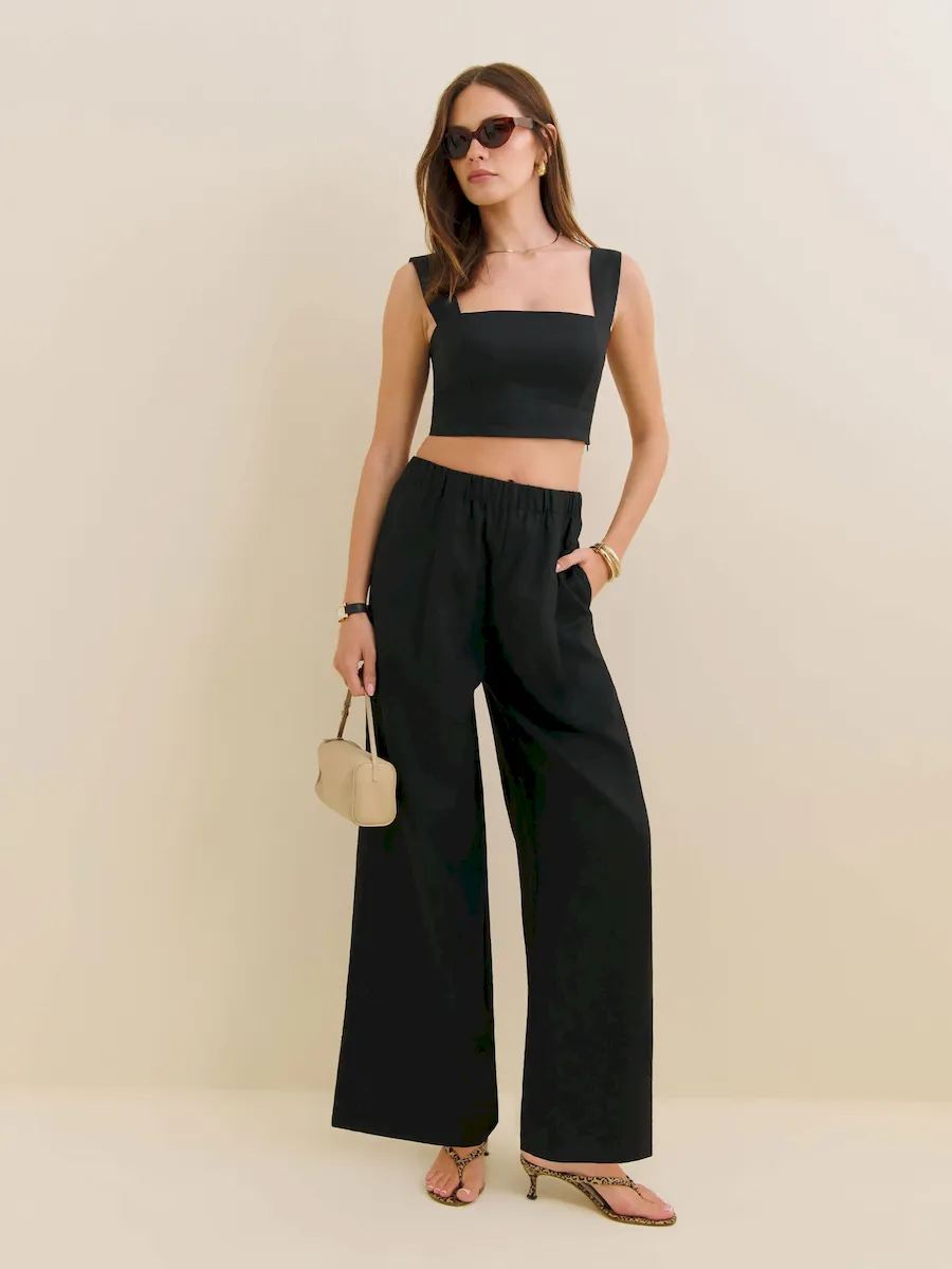 Fernando Linen Wide Leg Pant