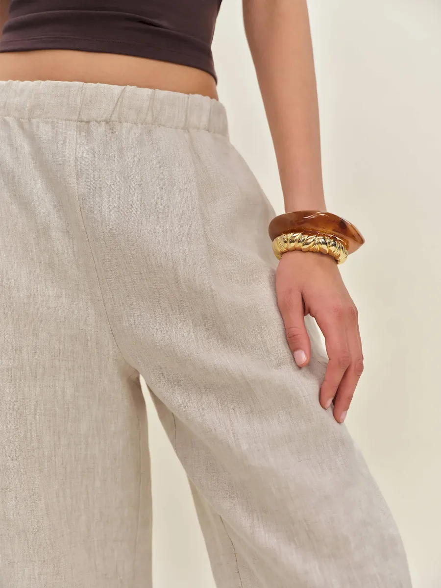 Fernando Linen Wide Leg Pant - Image 2