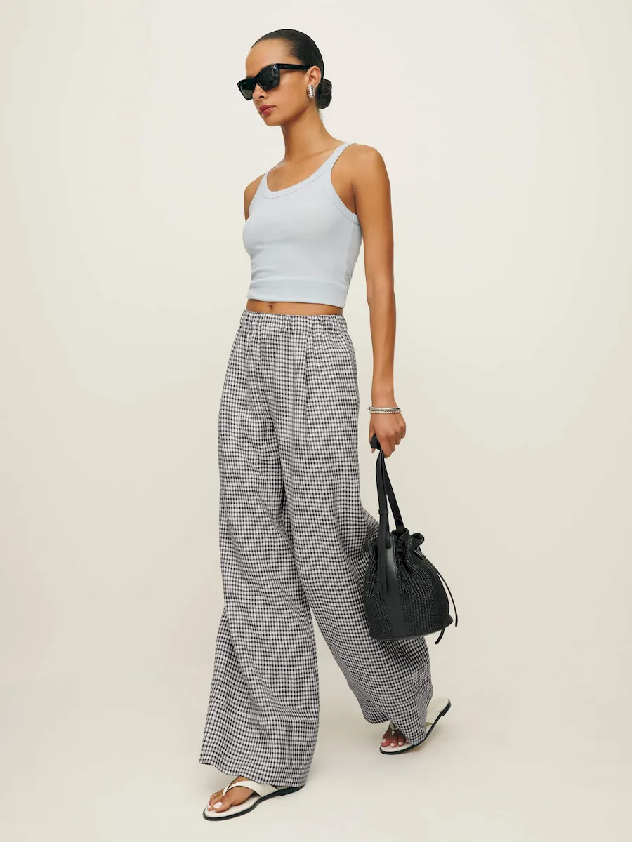 Petites Fernando Linen Wide Leg Pant - Image 4