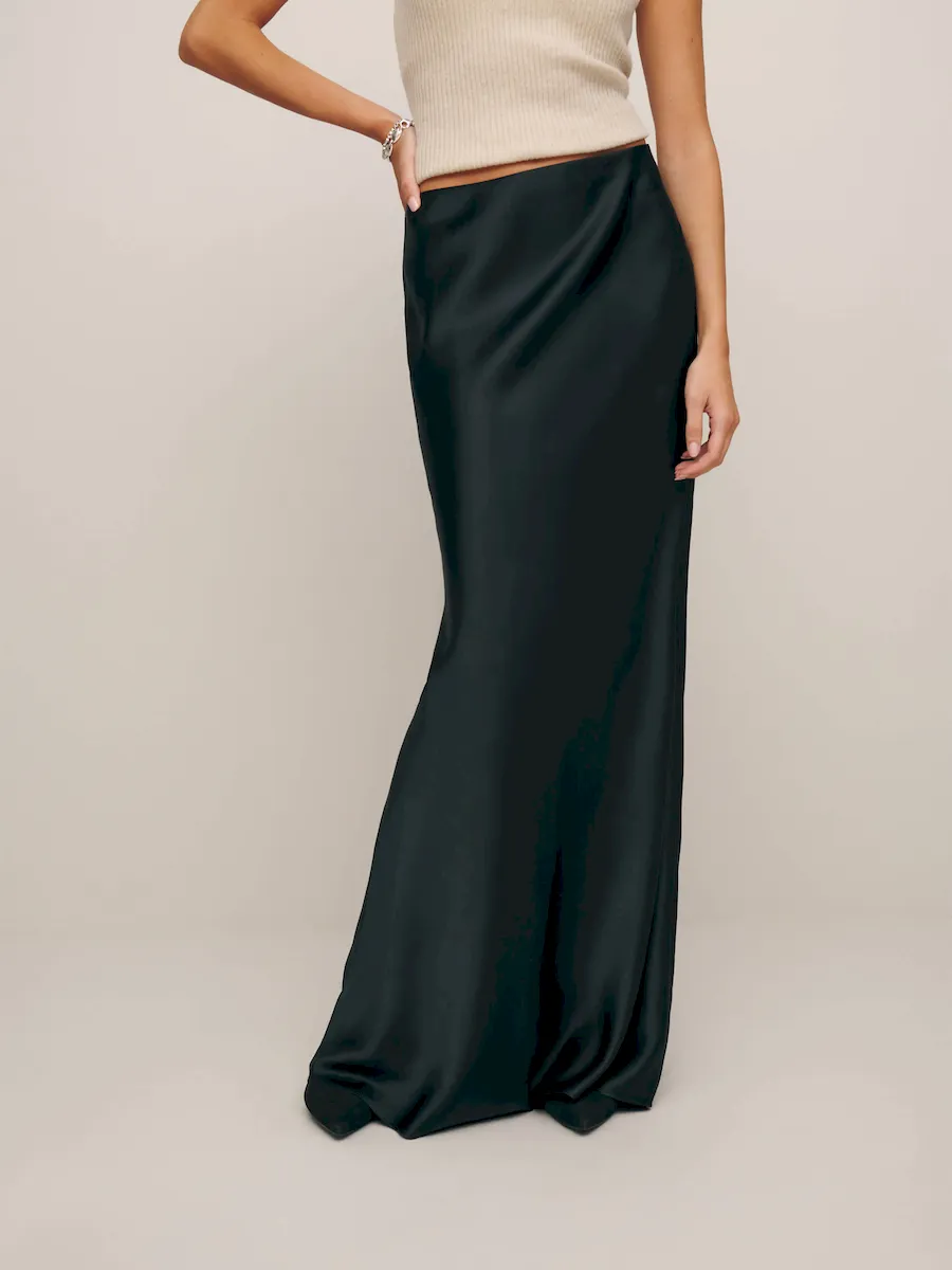 Petites Bella Silk Skirt - Image 2