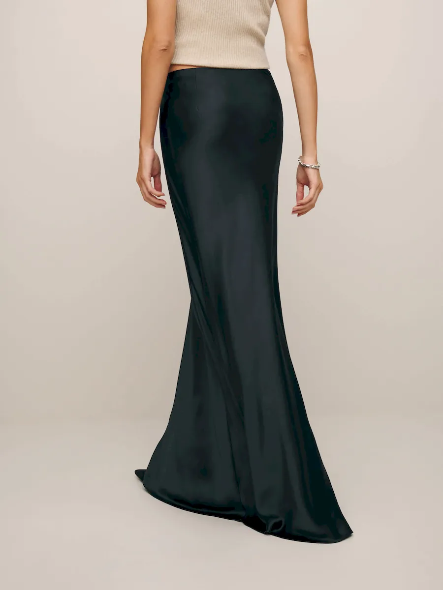 Petites Bella Silk Skirt - Image 3