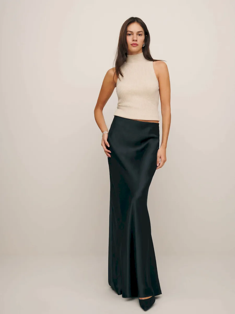 Petites Bella Silk Skirt - Image 5