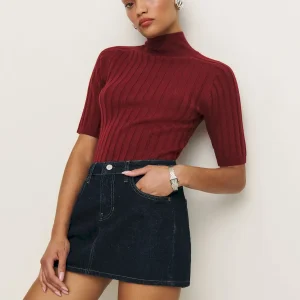 Hazel Low Rise Denim Mini Skirt