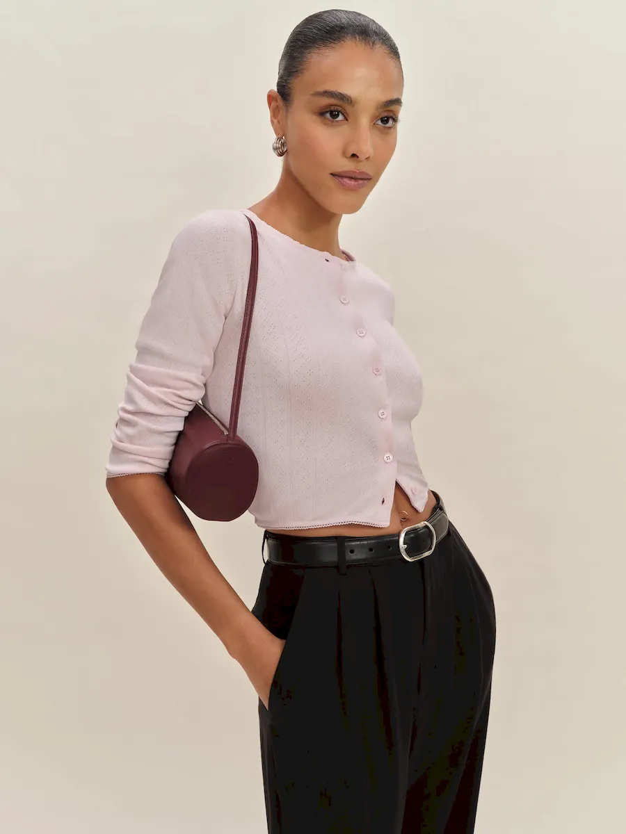 Ari Pointelle Knit Cardigan