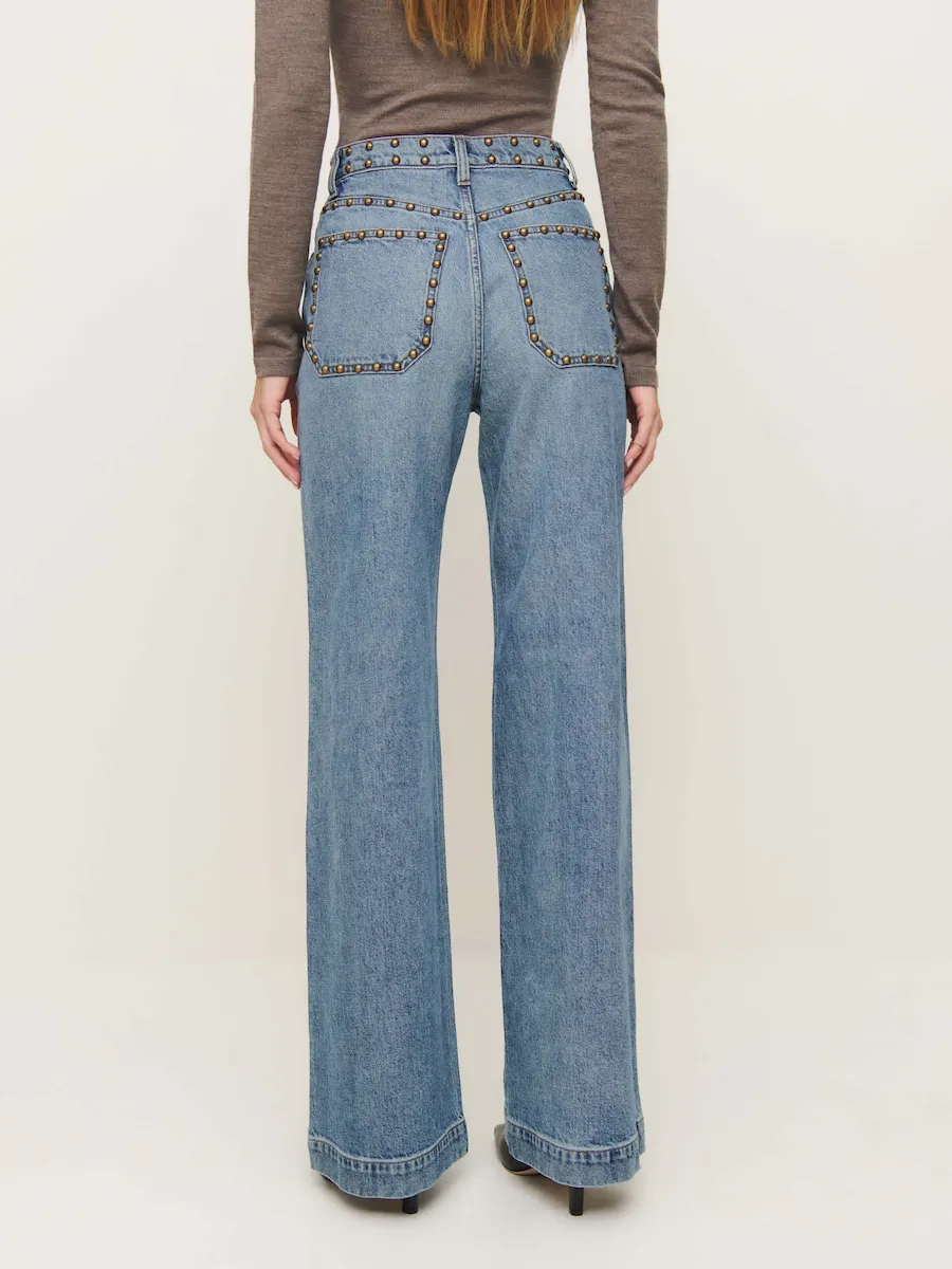 Cary Stretch High Rise Slouchy Wide Leg Jeans - Image 3