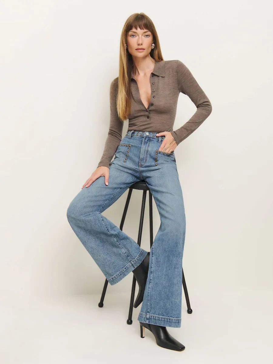 Cary Stretch High Rise Slouchy Wide Leg Jeans - Image 4