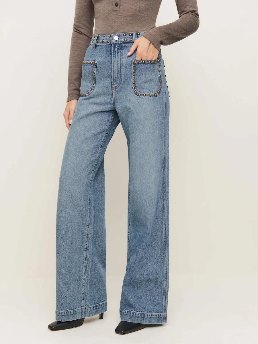 Cary Stretch High Rise Slouchy Wide Leg Jeans - Image 5