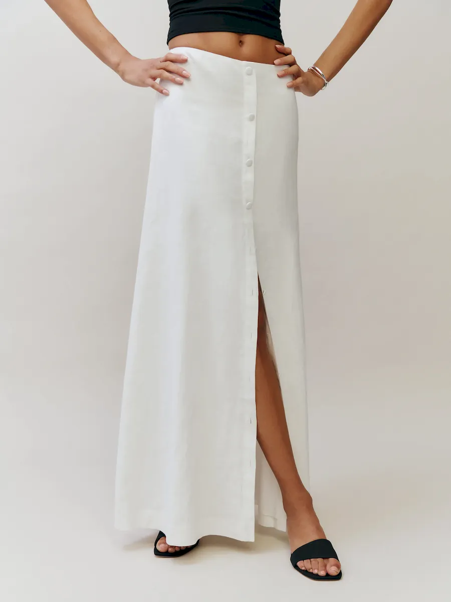 Andi Linen Maxi Skirt - Image 2