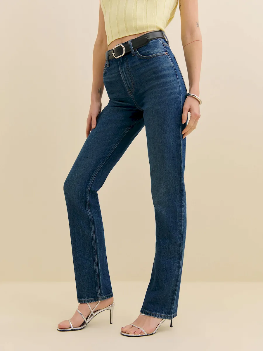 Jax Stretch High Rise Straight Jeans