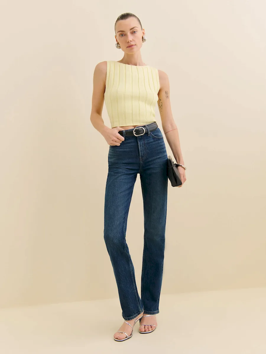 Jax Stretch High Rise Straight Jeans - Image 3