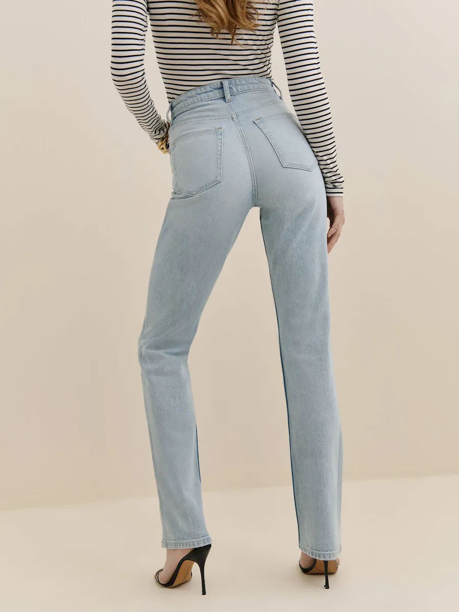 Jax Stretch High Rise Straight Jeans - Image 6