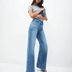 Bex Super Stretch High Rise Wide Leg Jeans
