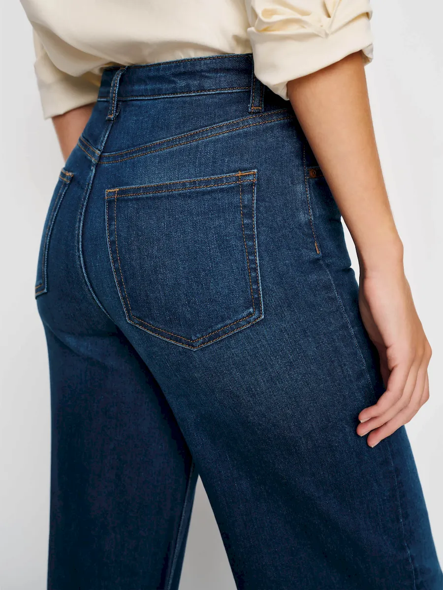 Bex Super Stretch High Rise Wide Leg Jeans - Image 3