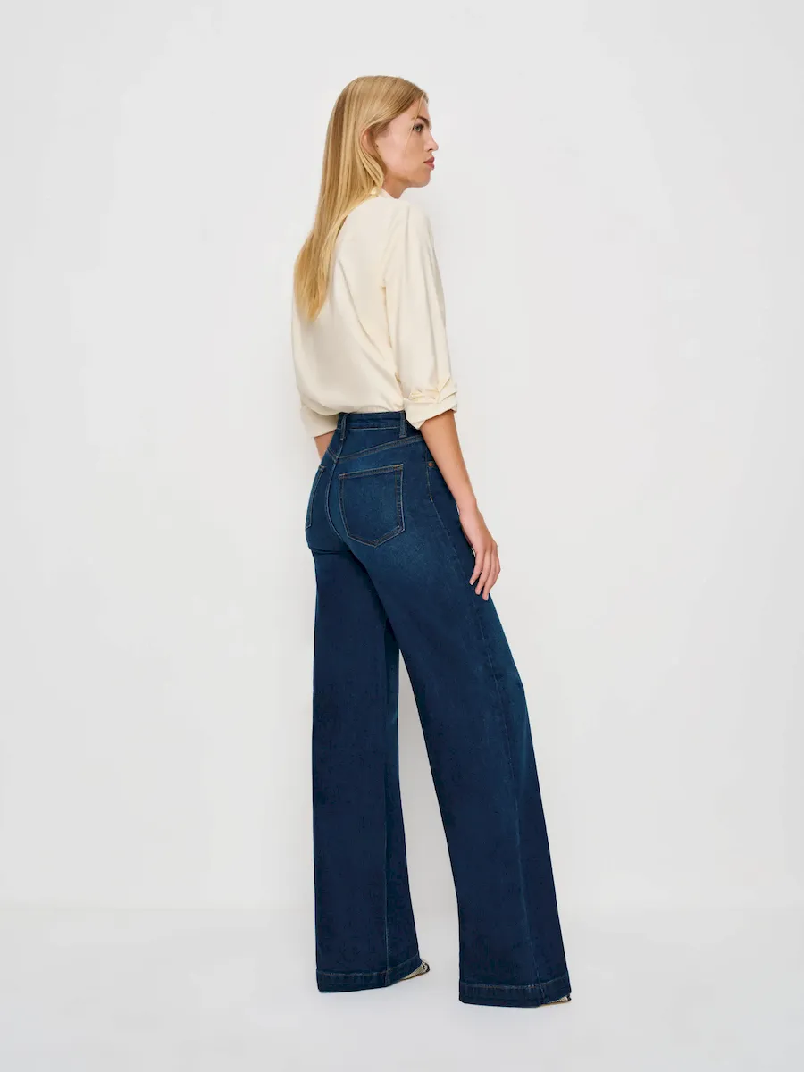 Bex Super Stretch High Rise Wide Leg Jeans - Image 5