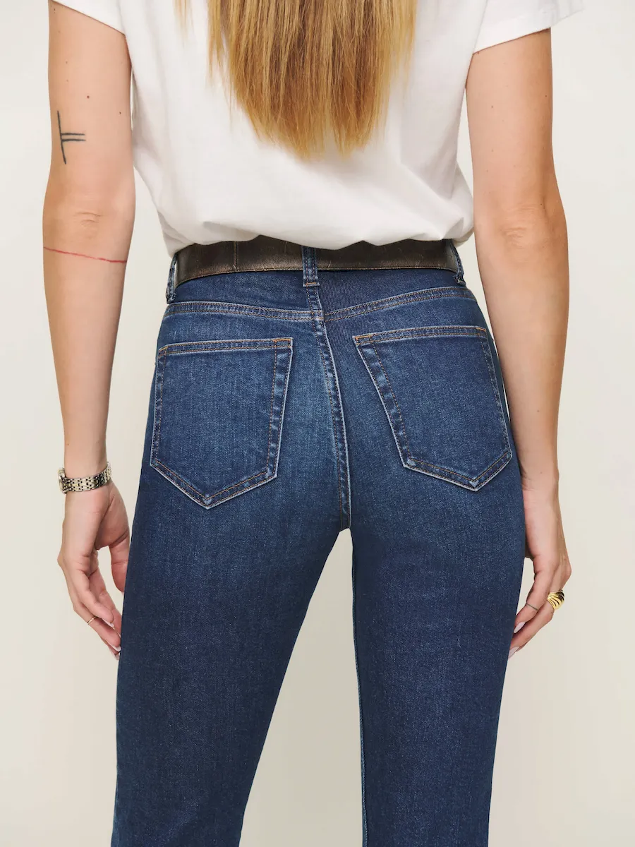 Ezra Super Stretch High Rise Straight Jeans - Image 3