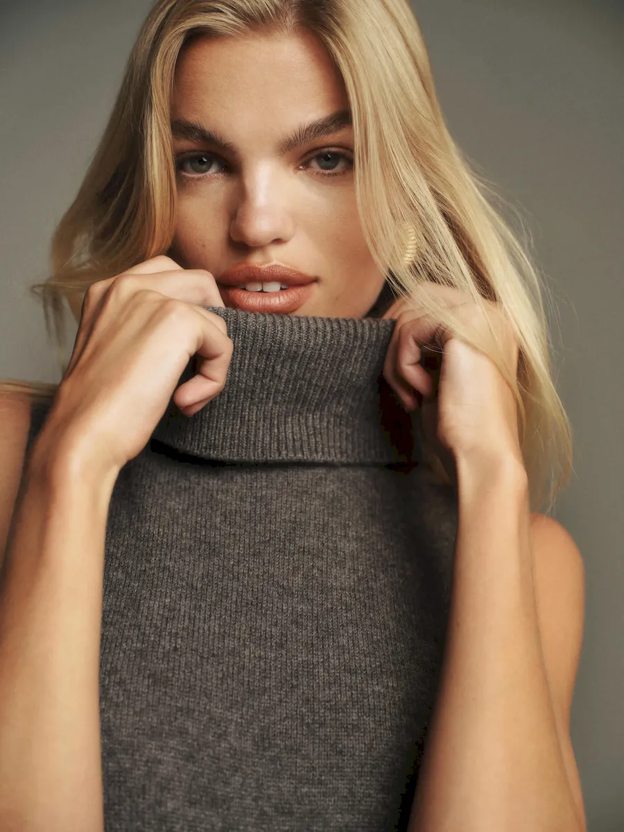 Holland Cashmere Turtleneck Sweater Dress - Image 2