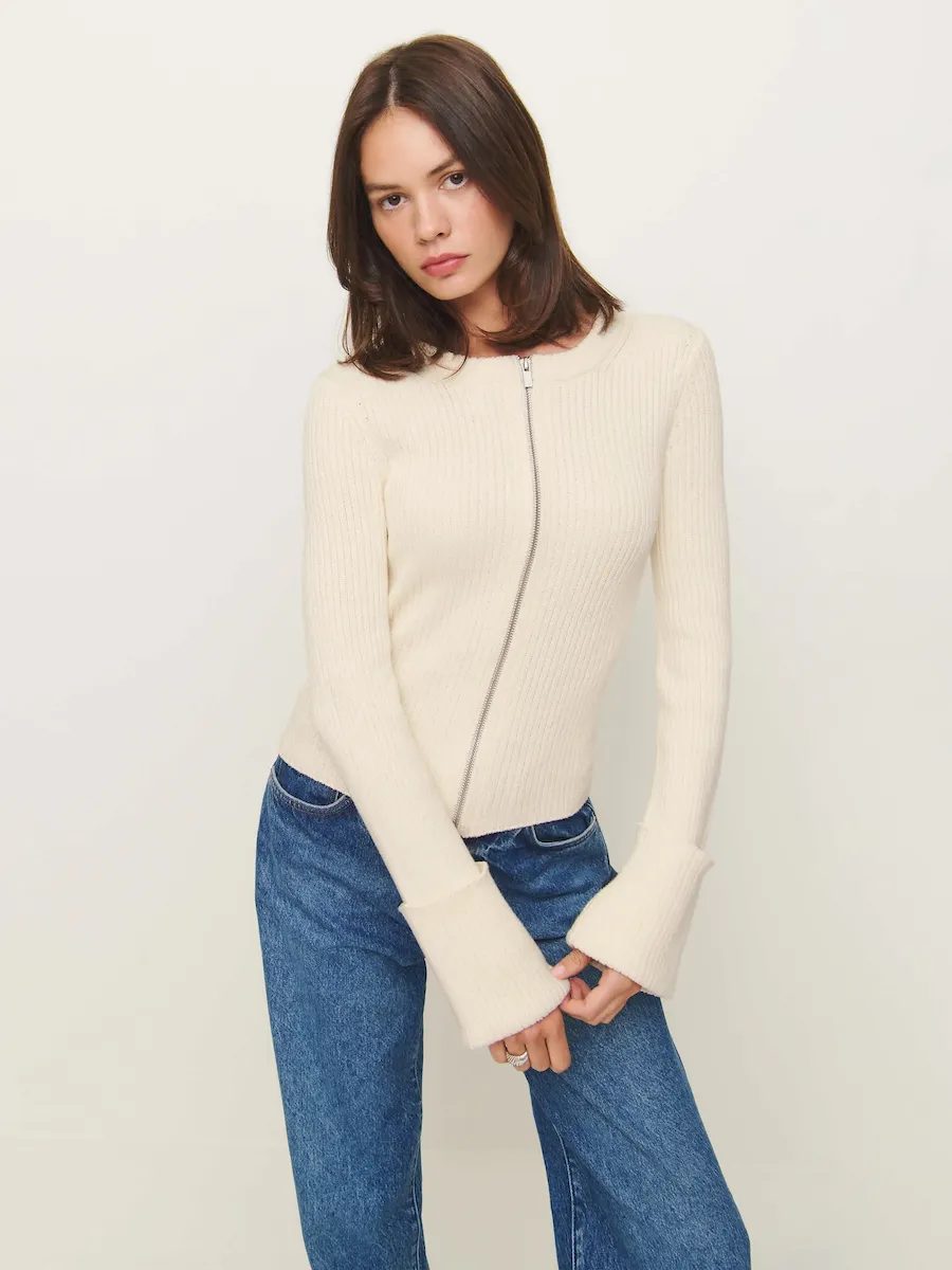 Ryan Cotton Zip Sweater - Image 2