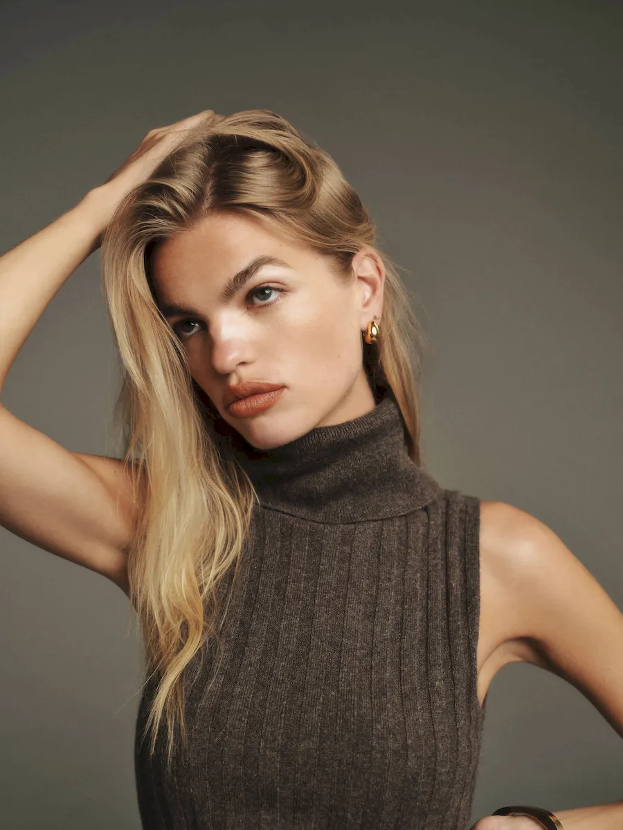 Rowyn Cashmere Turtleneck Tank - Image 2