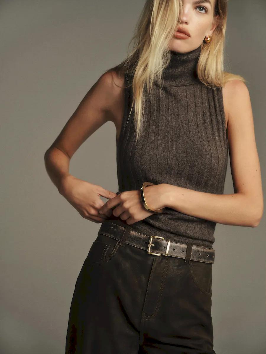 Rowyn Cashmere Turtleneck Tank - Image 6