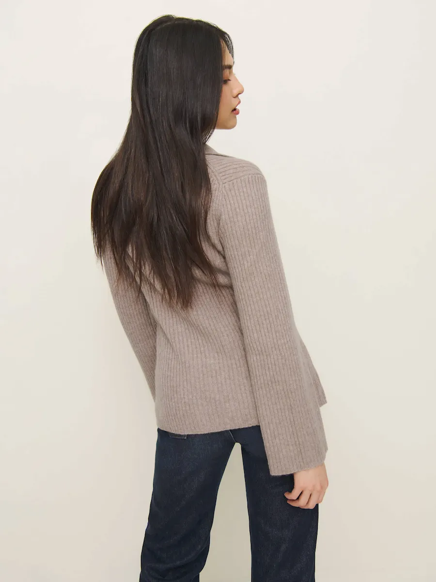 Shea Cashmere Collared Cardigan - Image 3