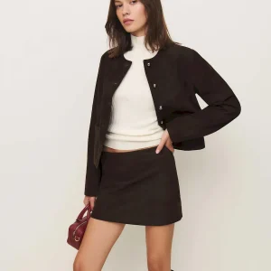 Veda Carla Low Waist Leather Skirt