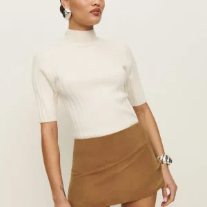 Veda Carla Low Waist Leather Skirt