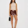 Veda Carla Low Waist Leather Skirt