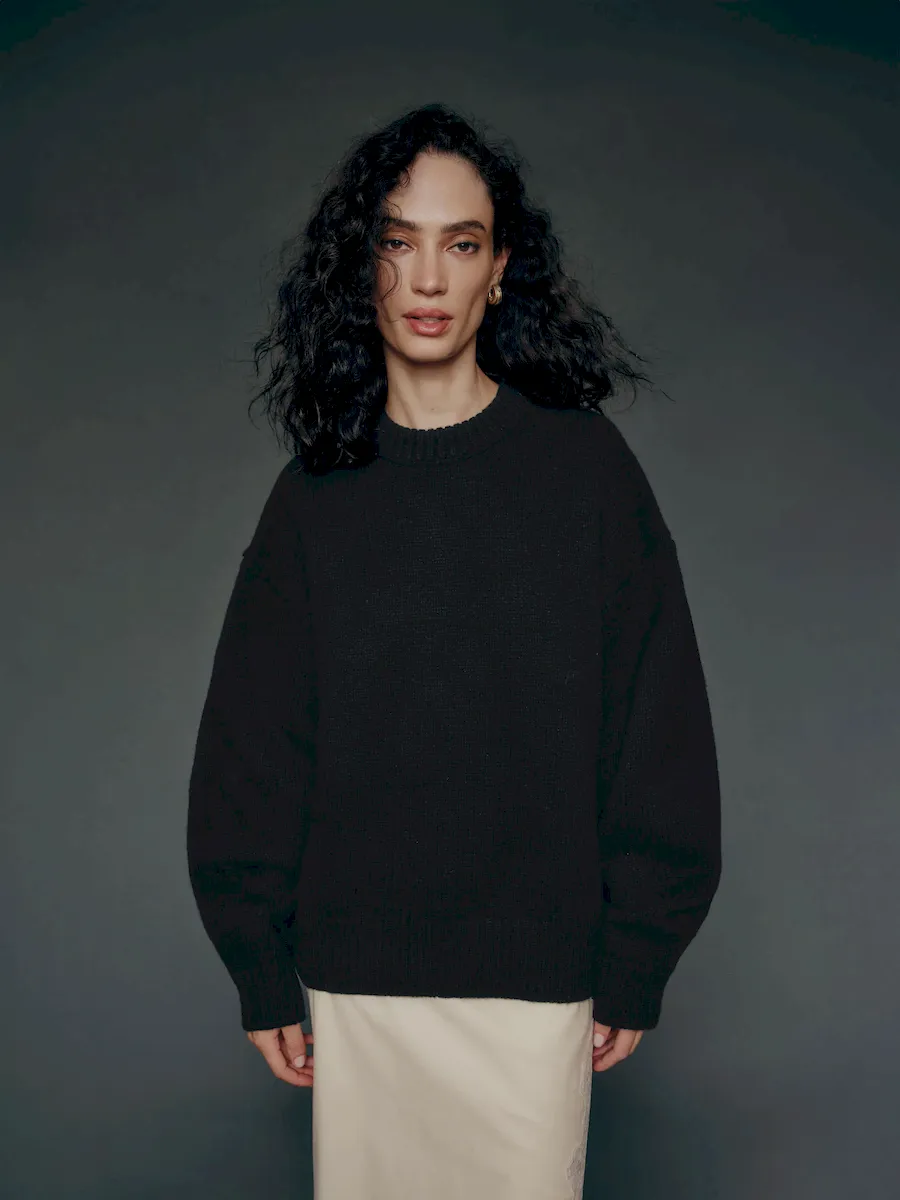 Gwen Oversized Regenerative Wool Sweater - Image 4