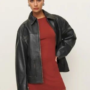 Veda Bennett Oversized Leather Bomber