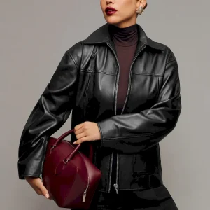Veda Bennett Oversized Leather Bomber