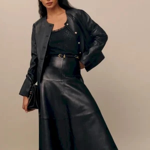 Veda Carmen Leather Skirt