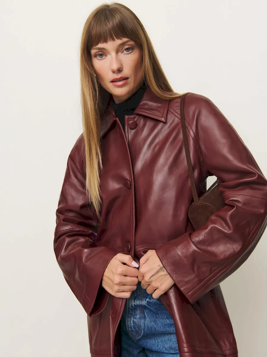 Veda Beck Leather Trench - Image 3