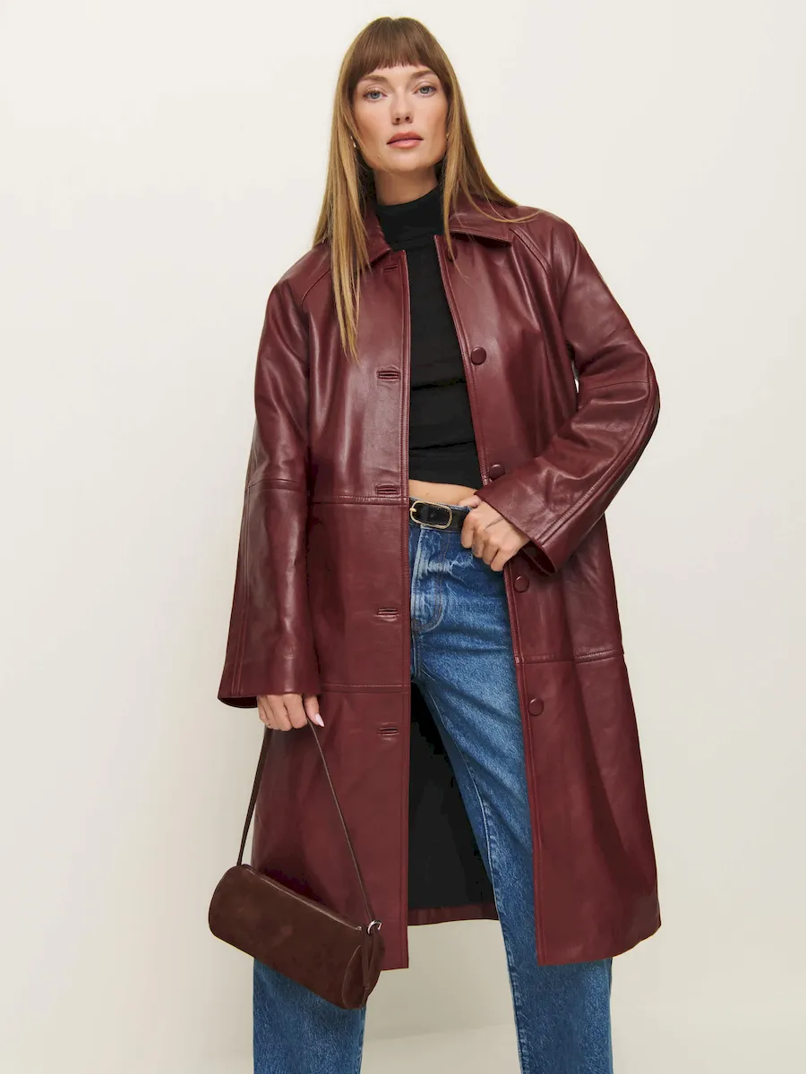 Veda Beck Leather Trench - Image 5