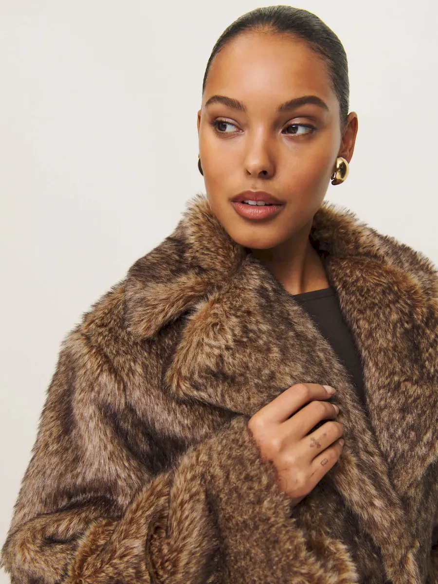 Ellie Faux Fur Coat - Image 2