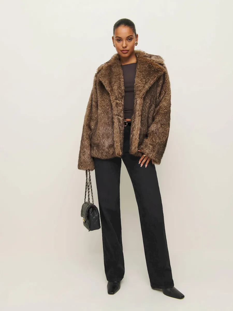 Ellie Faux Fur Coat - Image 4