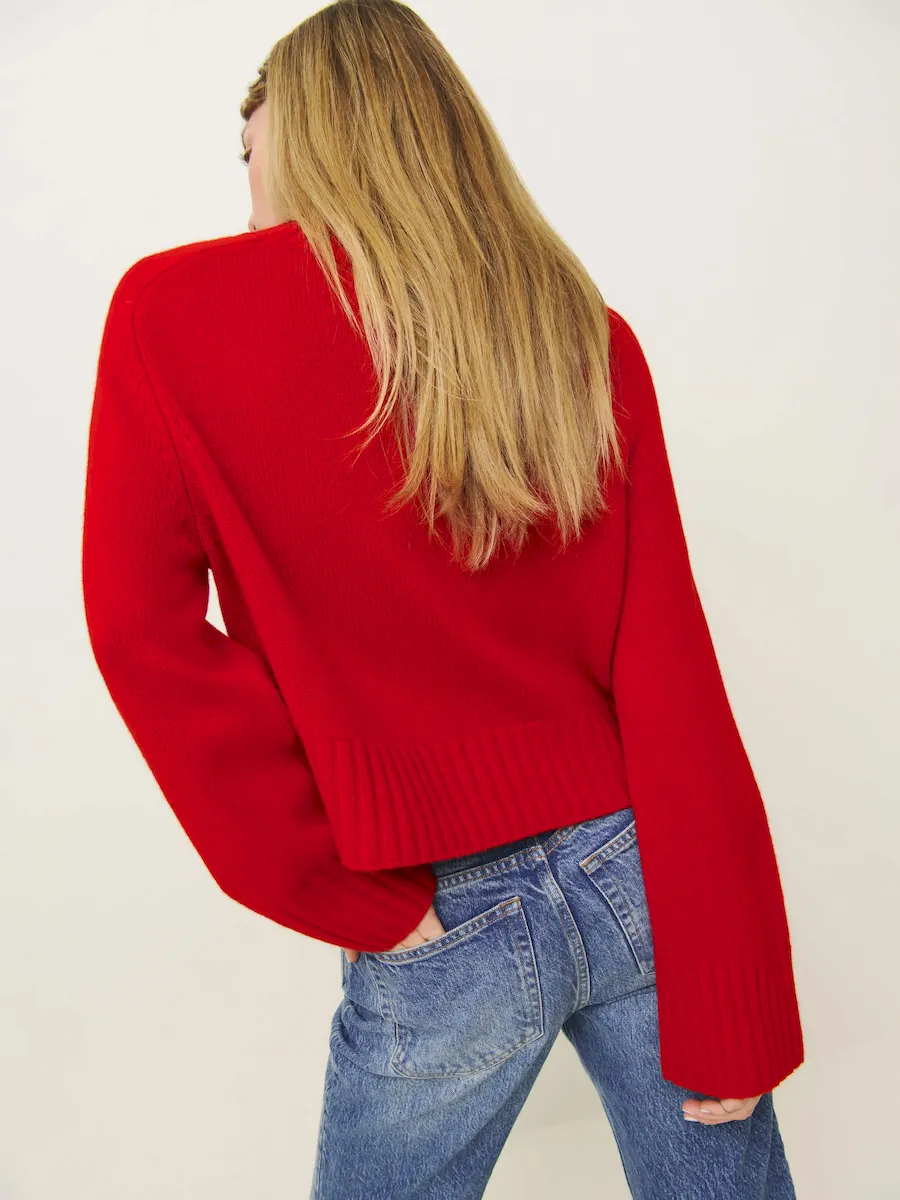 Brooke Cashmere Cropped Turtleneck - Image 3