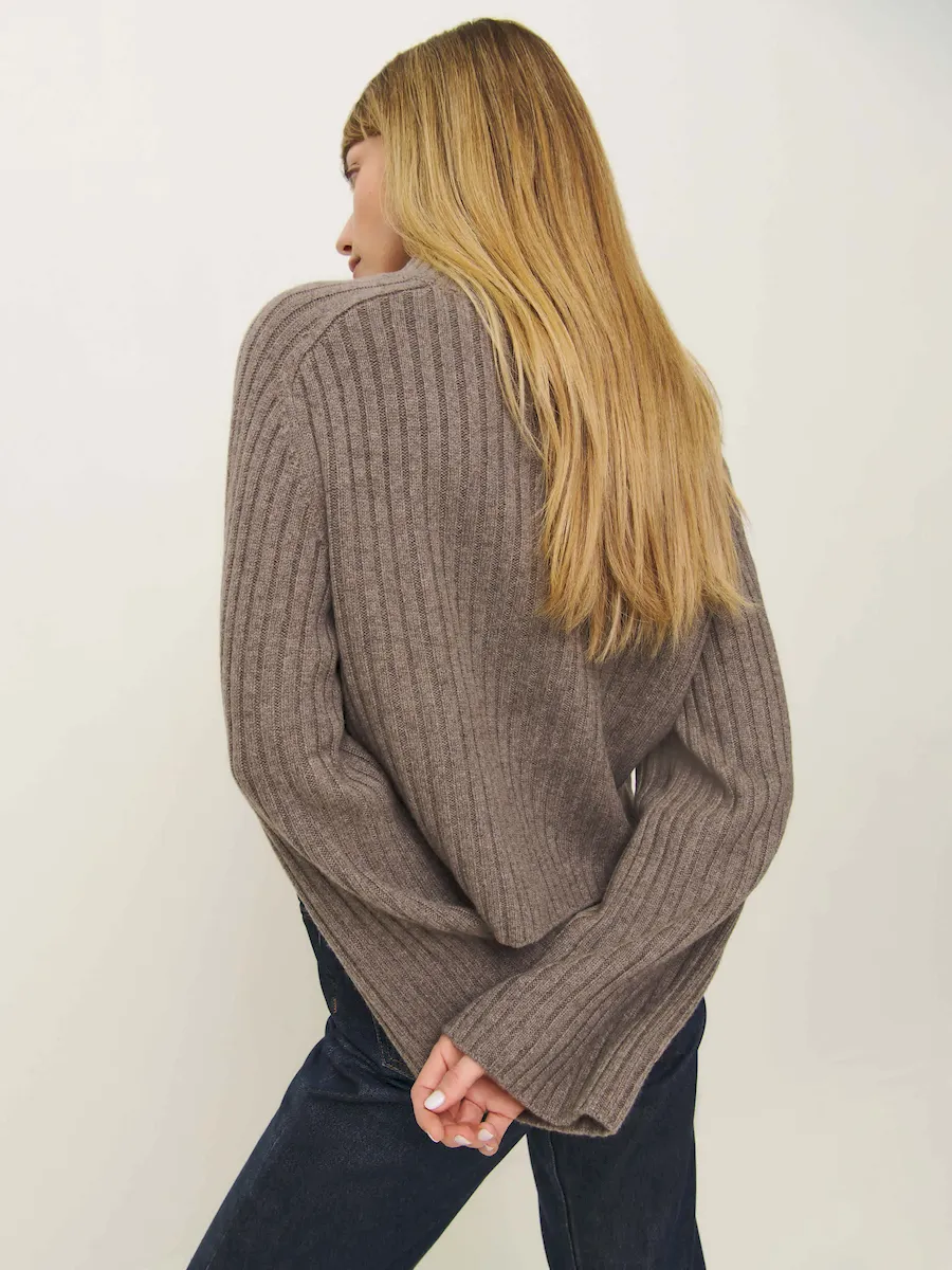 Brooke Cashmere Cropped Turtleneck - Image 3