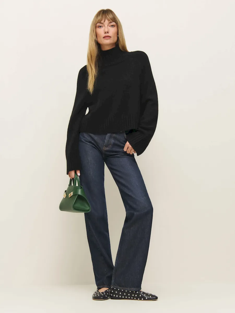 Brooke Cashmere Cropped Turtleneck - Image 5