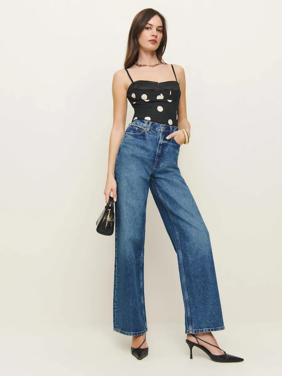 Wes High Rise Wide Leg Jeans - Image 2