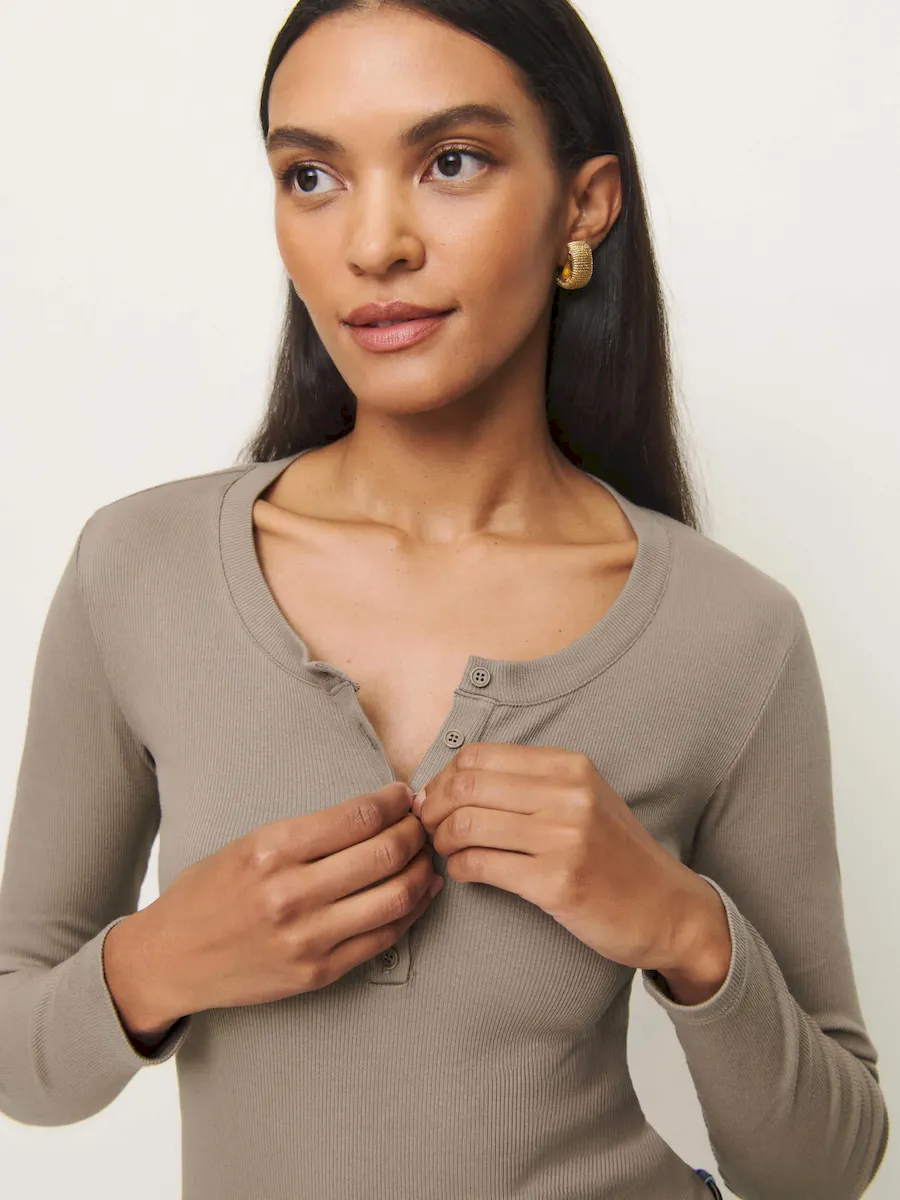 Jayden Long Sleeve Henley Tee