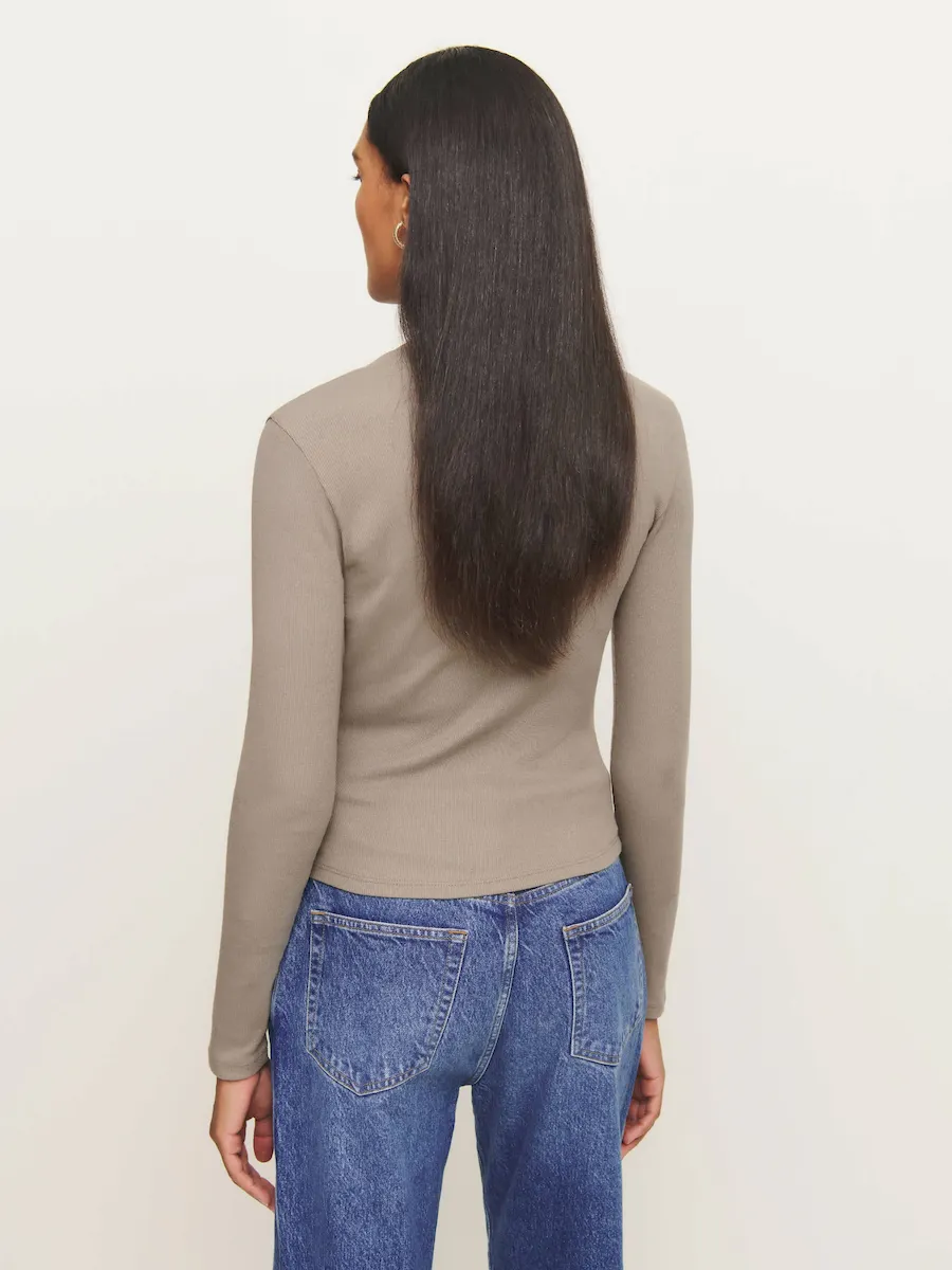 Jayden Long Sleeve Henley Tee - Image 3